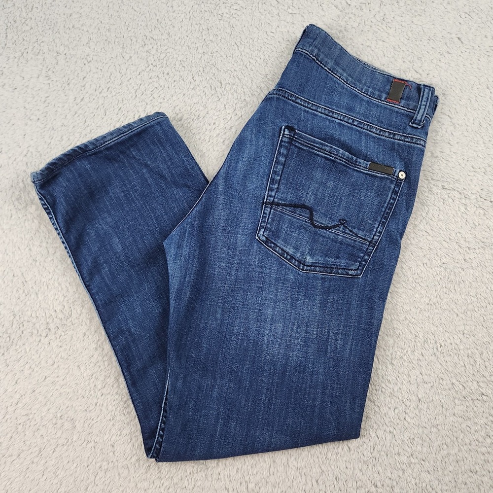 7 For All Mankind Jeans Mens 31 Standard Weightless Denim Straight Leg Pants